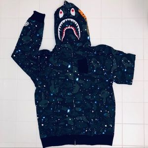 Authentic and unworn bape space camo hoodie